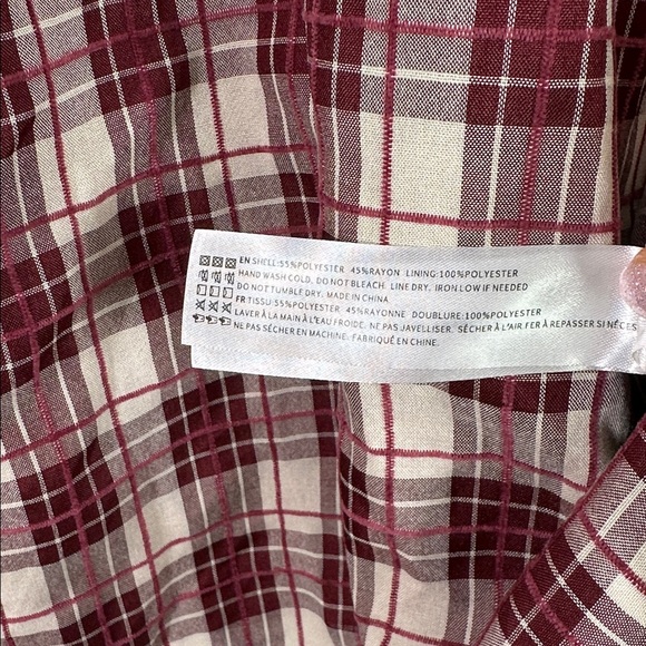 Anthropologie En Saison plaid colebee blouse size medium - Picture 4 of 6